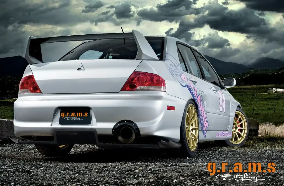 Mitsubishi Lancer 5, 6, 7, 8, 9 Rear Diffuser Top Secret - Shine Style, photo 4 of 8