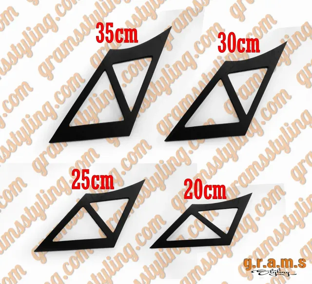 Universal GT Wing Spoiler Legs - Triangle Shape