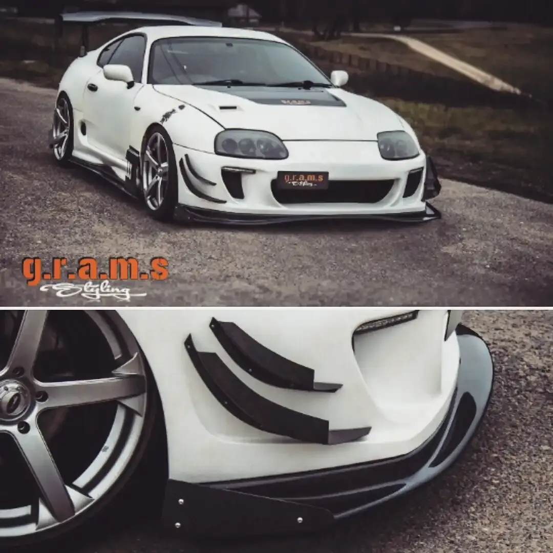 Toyota Supra MK4 Ridox Style Front Bumper Splitter, foto 2 van 10