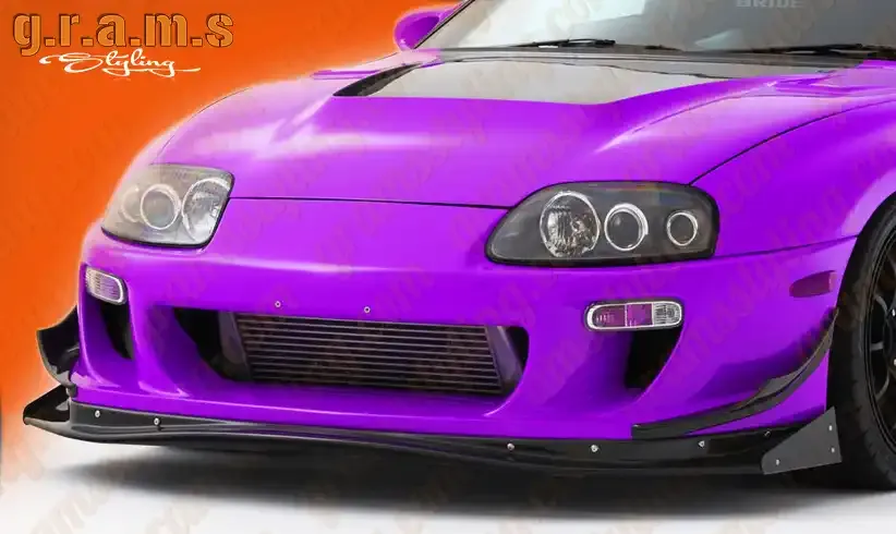 Toyota Supra MK4 Ridox Style Front Bumper Splitter, foto 8 van 10