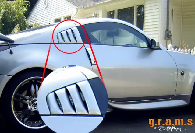 Nissan 350Z Side Window Louvers