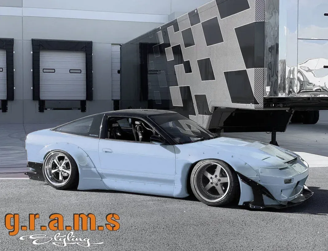 Nissan S13 Hatch Complete Wide Body Kit RB Style V2, photo 2 of 13