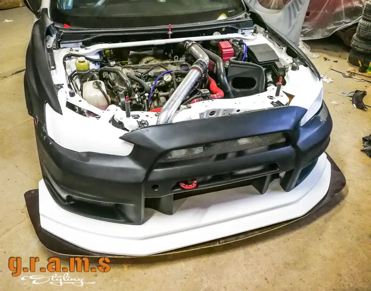 Mitsubishi Lancer Evo X Front Splitter - Varis Style, photo 12 of 12