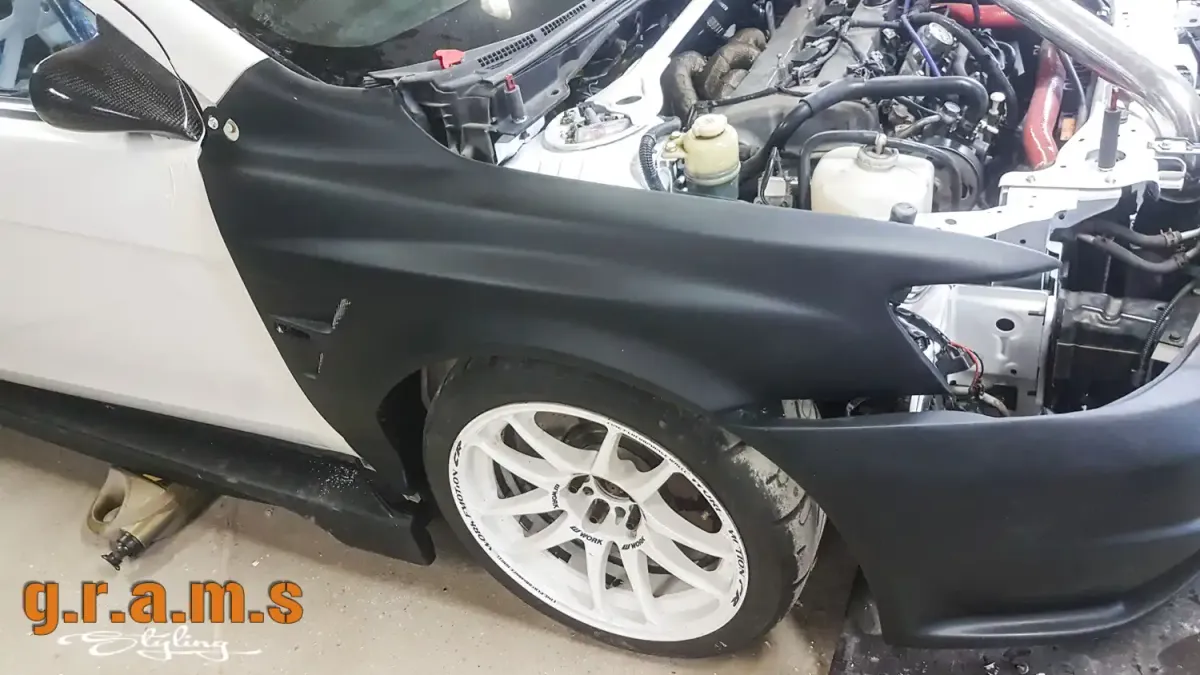 Mitsubishi Lancer X Front Wings / Fenders - Varis Style +30mm, photo 13 of 16