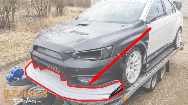 Mitsubishi Lancer Evo X Front Splitter - Varis Style