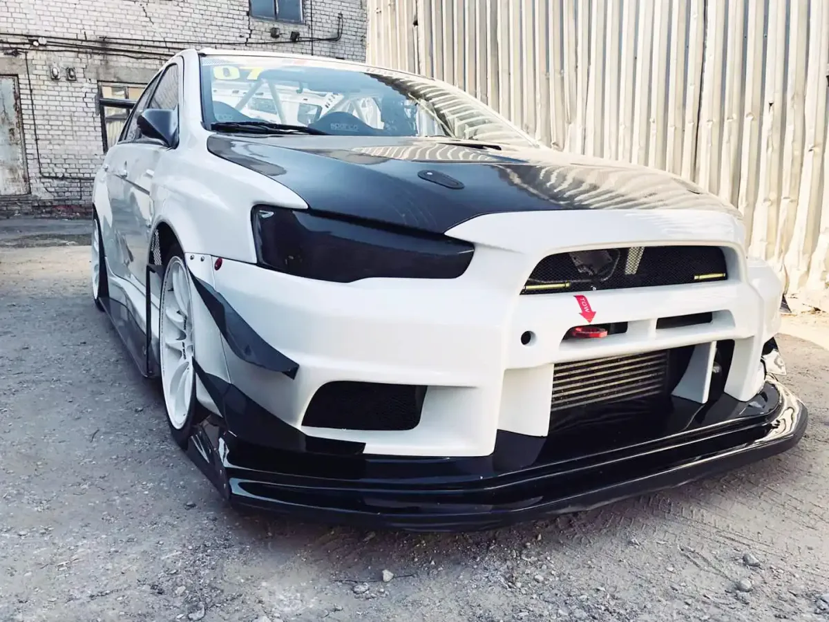 Mitsubishi Lancer Evolution X Front Bumper Canards - Varis Style, photo 3 of 8