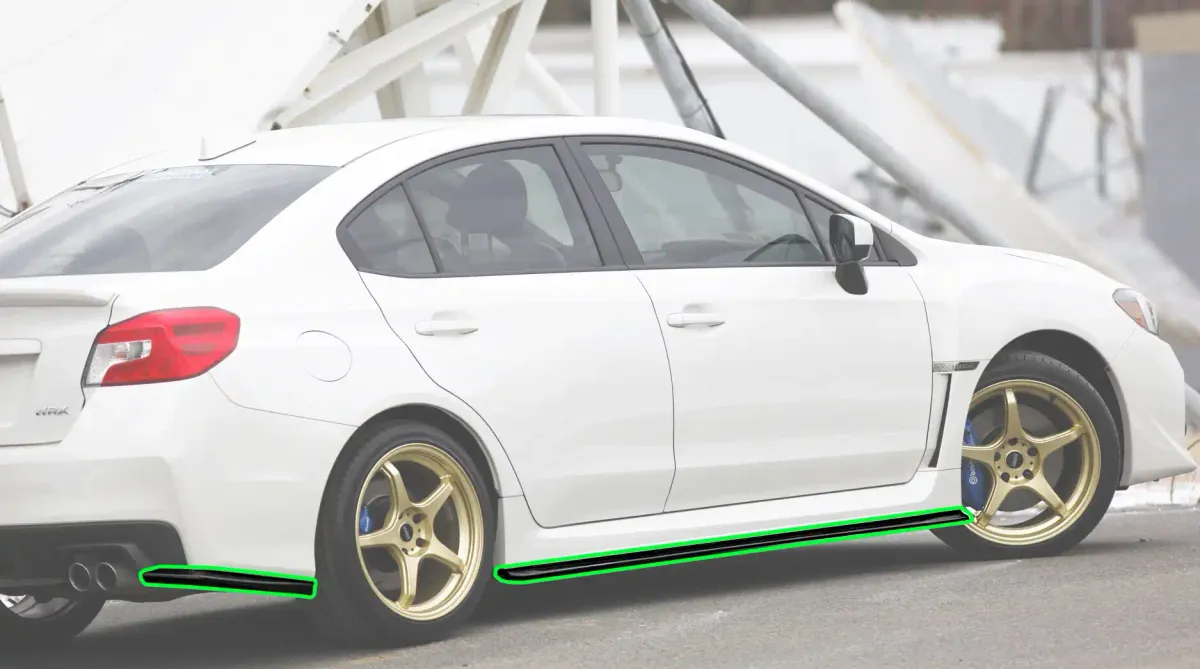 Subaru Impreza 2011-2014 Side Skirt Extensions - HT Style, photo 3 of 6