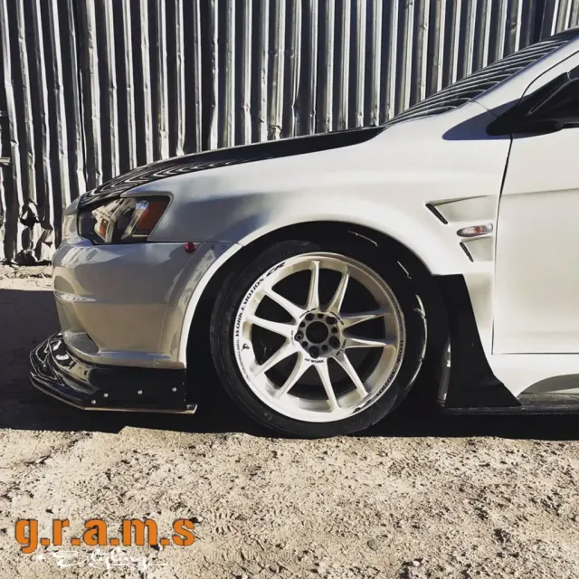 Mitsubishi Lancer Evolution X Front Wing Extras - Varis Style
