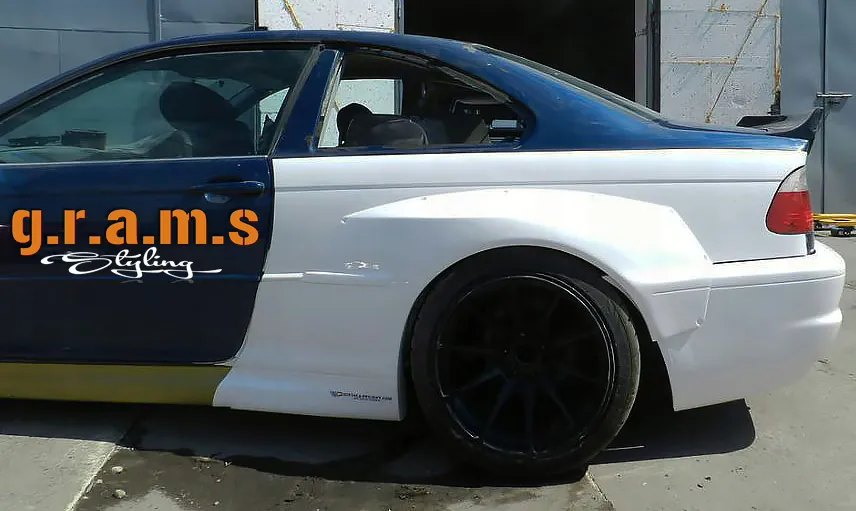 BMW E46 Coupe Version 2 Wide Rear Quarters/ Fender Flares, photo 3 of 17