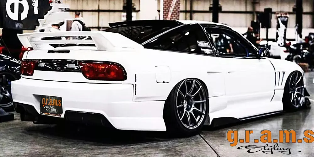Nissan Silvia S13 Side Skirt Extensions Origin Lab Style, foto 1 de 4