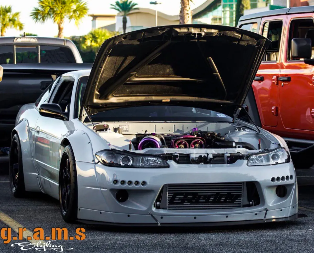 Nissan Silvia S14.5 Conversion Front Lip - Rocket Bunny Style, photo 3 of 5