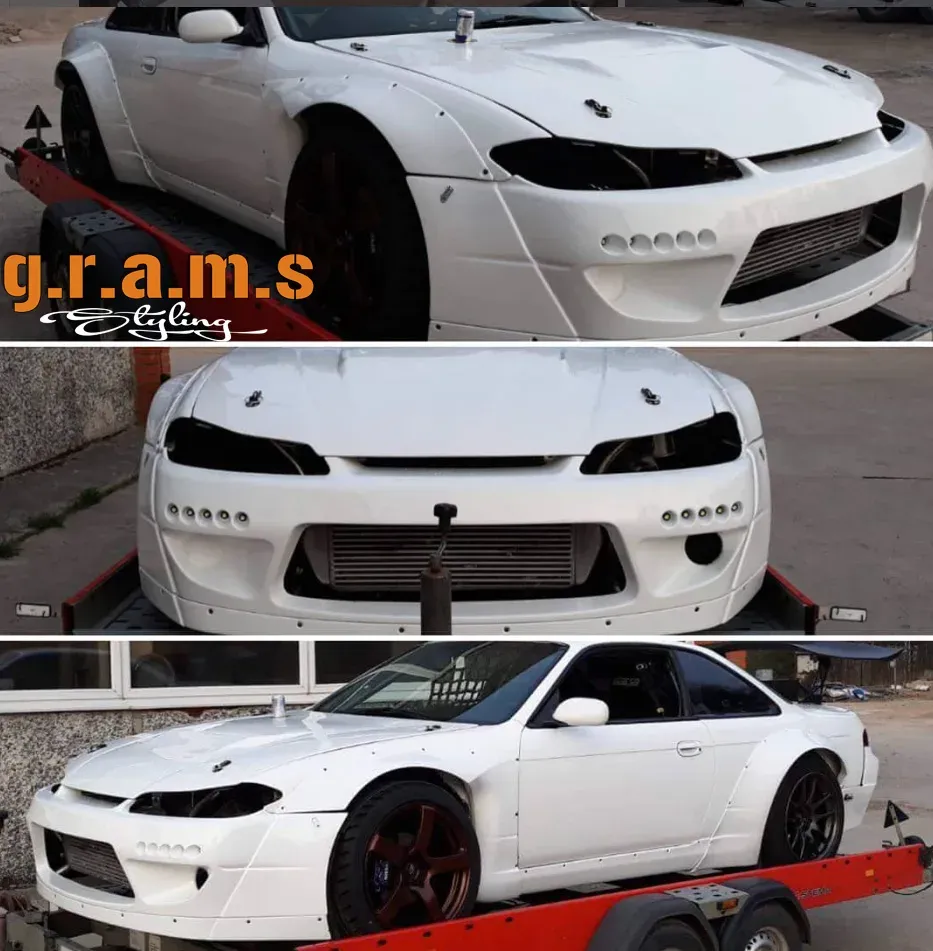 Nissan Silvia S14 to S15 Conversion Front Bumper - S14.5 Version 1, photo 6 of 7