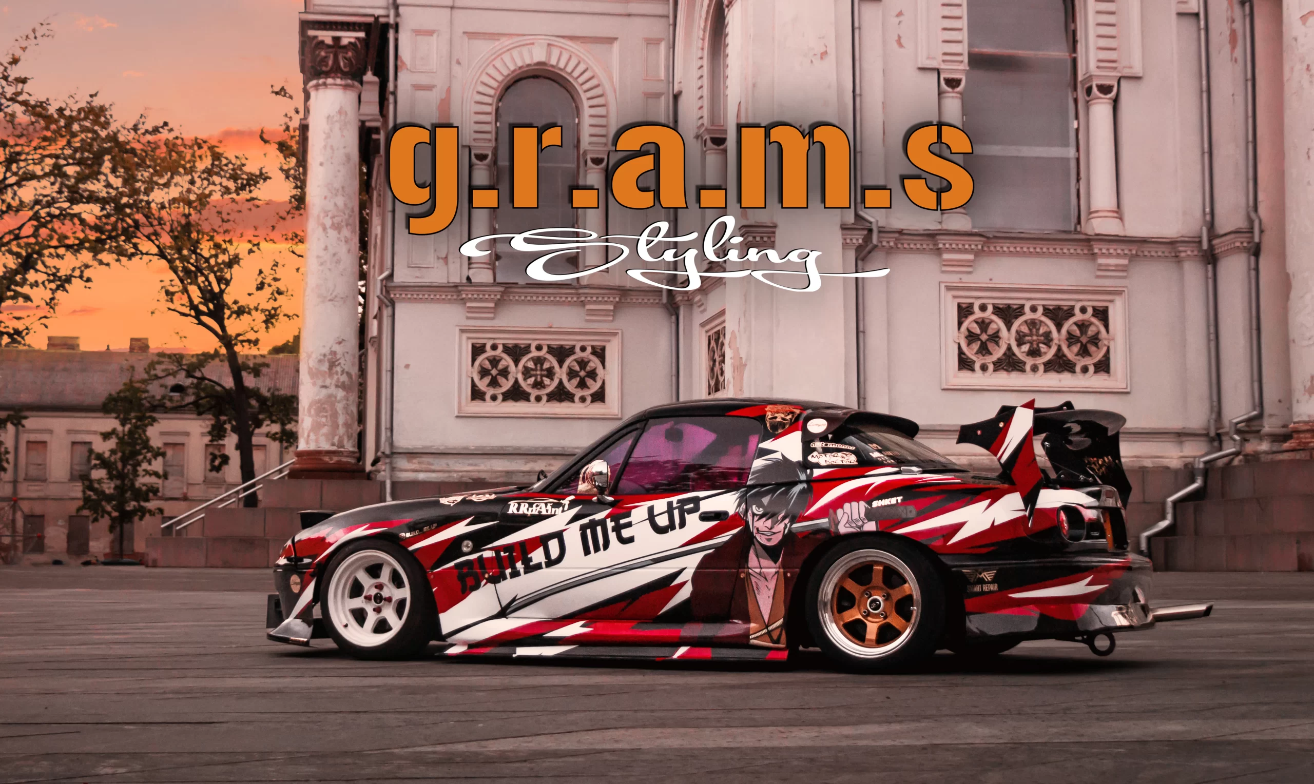 Mazda MX-5 with GRAMS SH30 side skirt extensions
